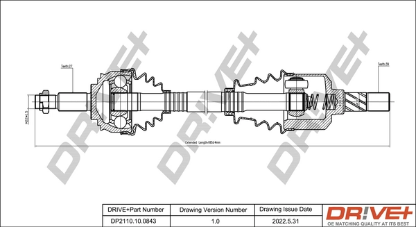 Drive Shaft DP2110.10.0843