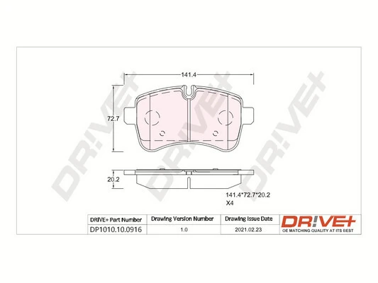 Brake Pad Set, disc brake DP1010.10.0916