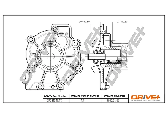 Water Pump, engine cooling DP2310.10.117