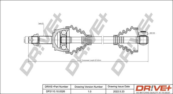 Drive Shaft DP2110.10.0326