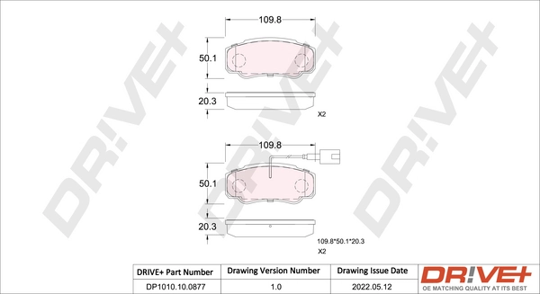 Brake Pad Set, disc brake DP1010.10.0877