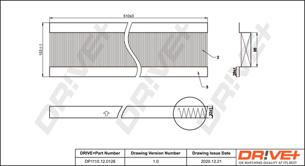 Filter, cabin air DP1110.12.0128