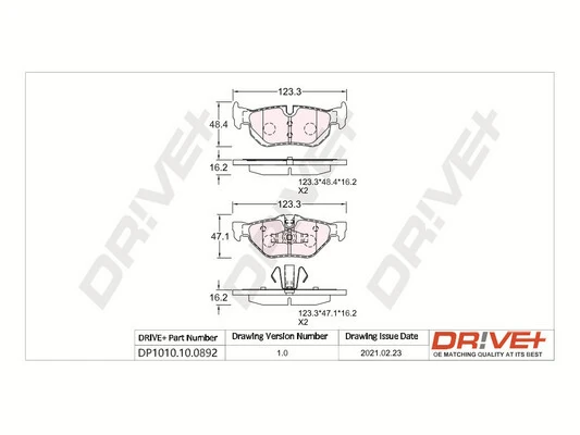 Brake Pad Set, disc brake DP1010.10.0892