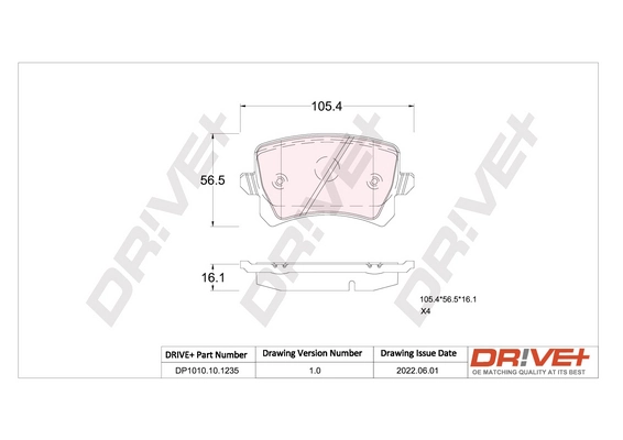 Brake Pad Set, disc brake DP1010.10.1235