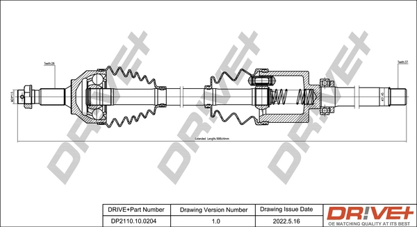 Drive Shaft DP2110.10.0204