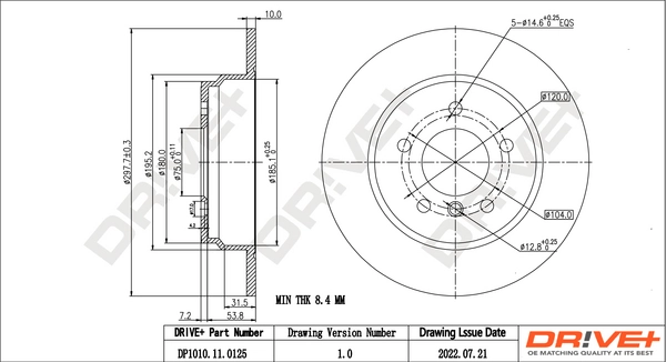Brake Disc DP1010.11.0125