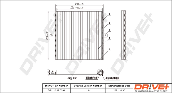 Filter, cabin air DP1110.12.0294