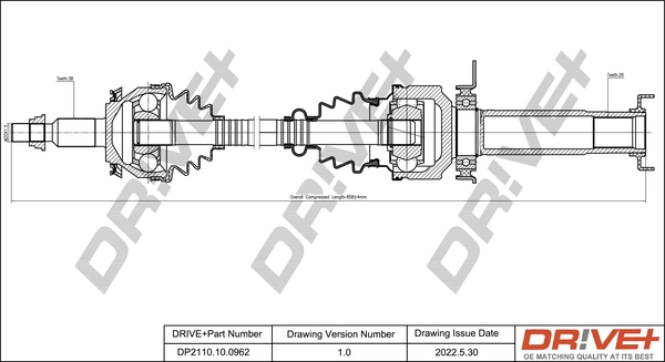 Drive Shaft DP2110.10.0962