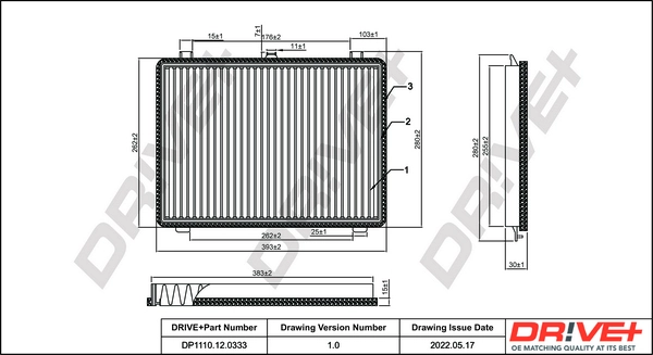 Filter, cabin air DP1110.12.0333
