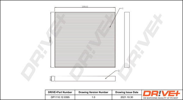 Filter, cabin air DP1110.12.0395