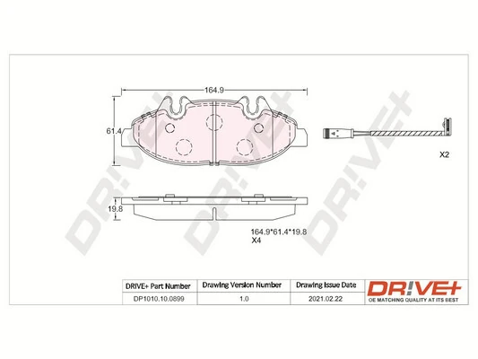 Brake Pad Set, disc brake DP1010.10.0899