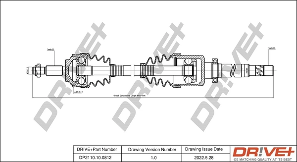 Drive Shaft DP2110.10.0812