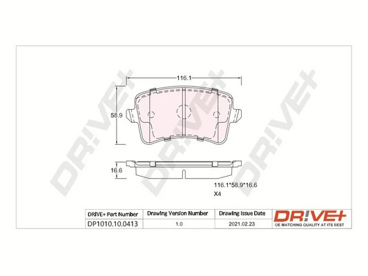 Brake Pad Set, disc brake DP1010.10.0413