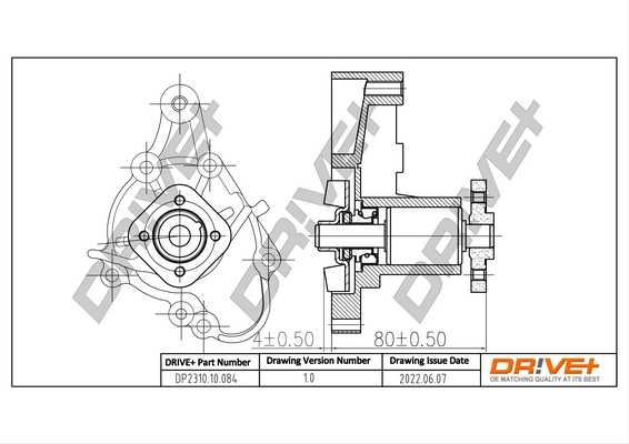 Water Pump, engine cooling DP2310.10.084
