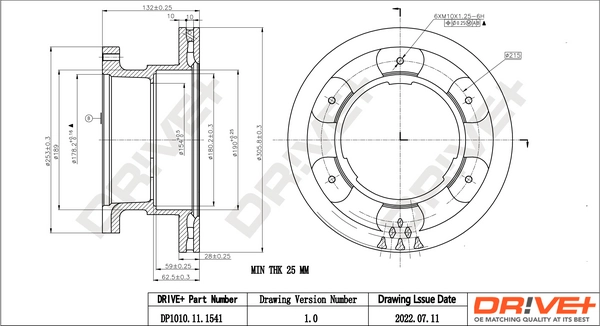 Brake Disc DP1010.11.1541