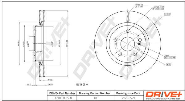 Brake Disc DP1010.11.0508