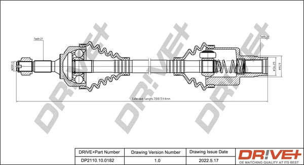 Drive Shaft DP2110.10.0182