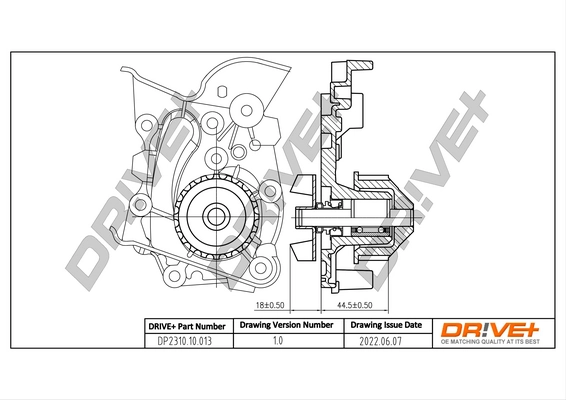 Water Pump, engine cooling DP2310.10.013