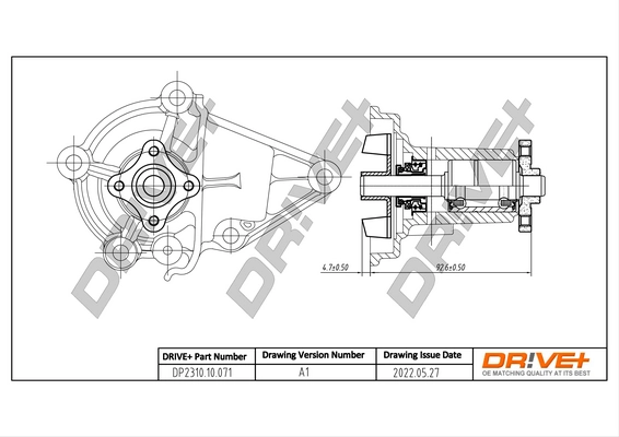 Water Pump, engine cooling DP2310.10.071