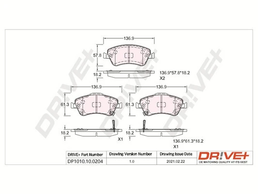 Brake Pad Set, disc brake DP1010.10.0204