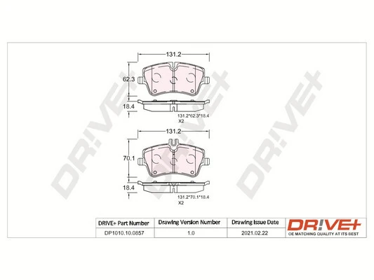 Brake Pad Set, disc brake DP1010.10.0857