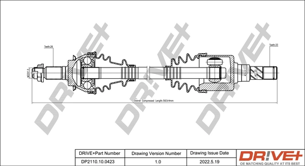 Drive Shaft DP2110.10.0423