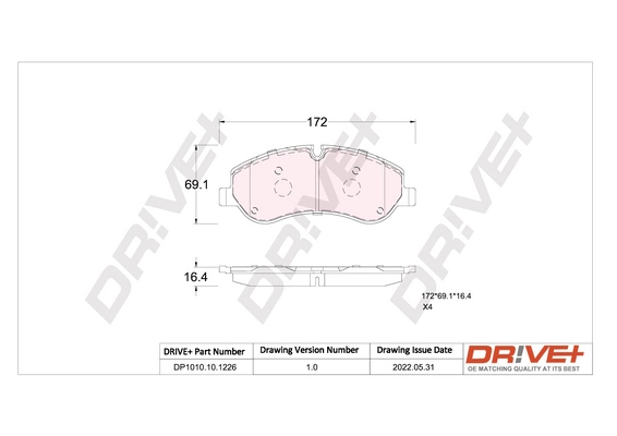 Brake Pad Set, disc brake DP1010.10.1226