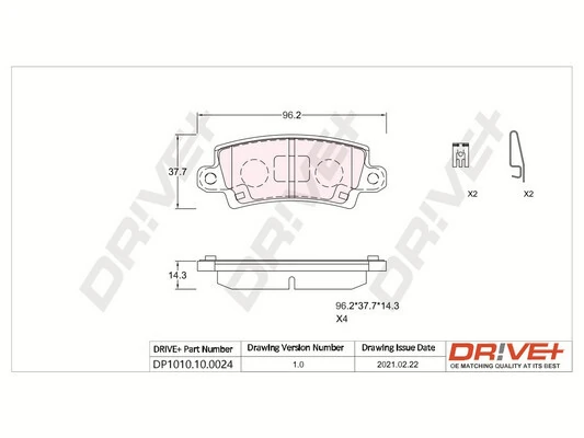 Brake Pad Set, disc brake DP1010.10.0024