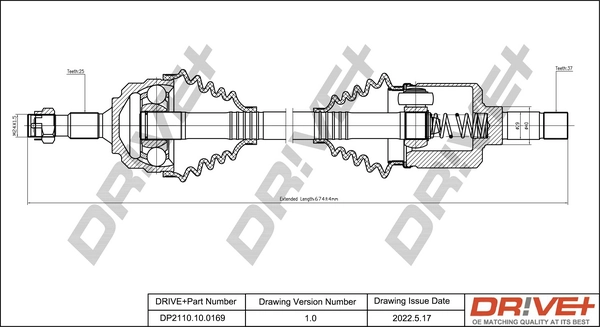 Drive Shaft DP2110.10.0169