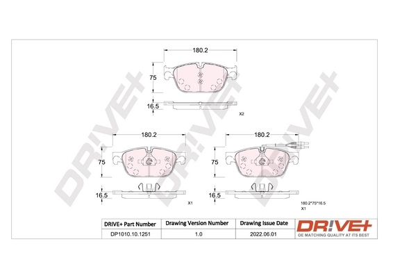 Brake Pad Set, disc brake DP1010.10.1251