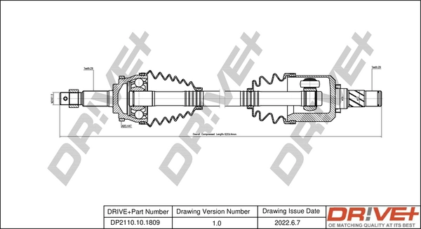 Drive Shaft DP2110.10.1809