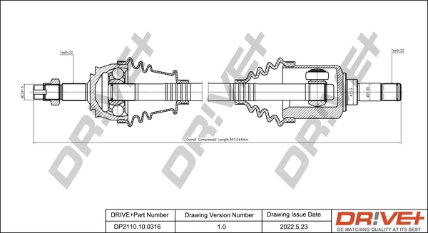 Drive Shaft DP2110.10.0316