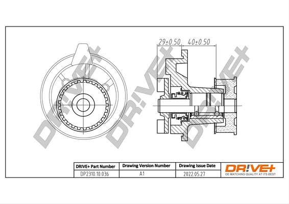Water Pump, engine cooling DP2310.10.036