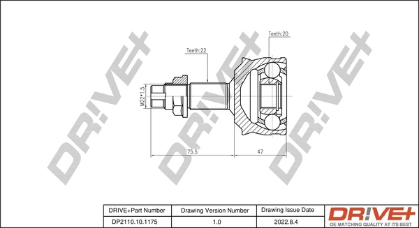 Joint Kit, drive shaft DP2110.10.1175