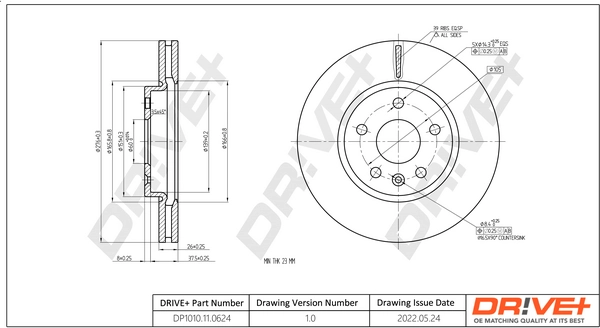 Brake Disc DP1010.11.0624
