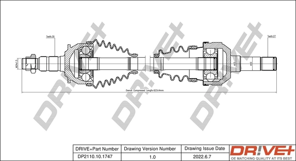 Drive Shaft DP2110.10.1747
