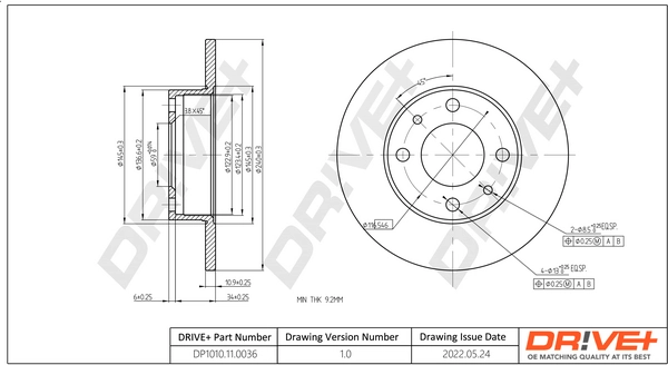 Brake Disc DP1010.11.0036