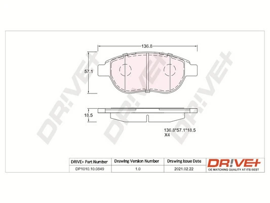 Brake Pad Set, disc brake DP1010.10.0849