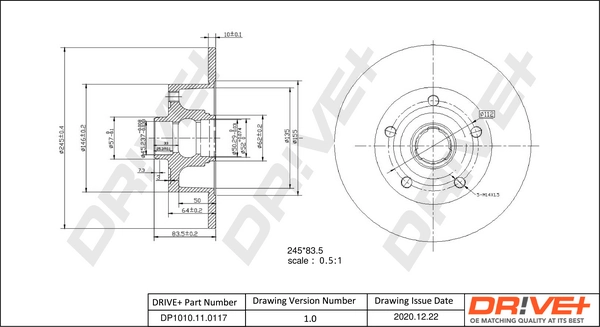 Brake Disc DP1010.11.0117