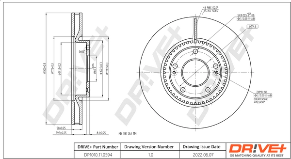 Brake Disc DP1010.11.0594