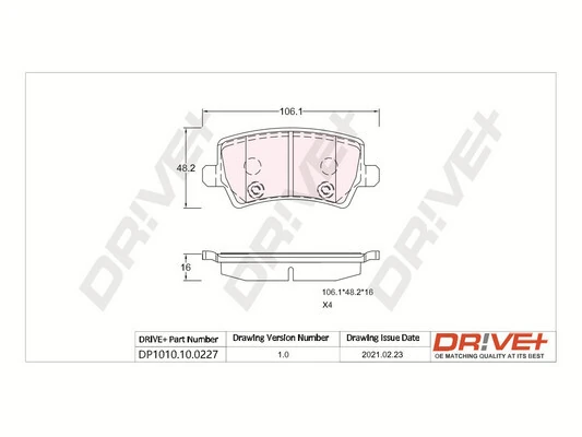 Brake Pad Set, disc brake DP1010.10.0227