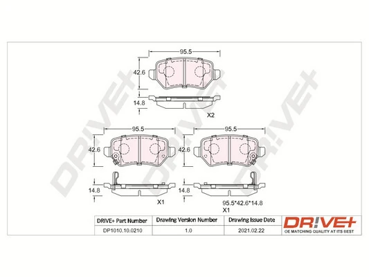 Brake Pad Set, disc brake DP1010.10.0210