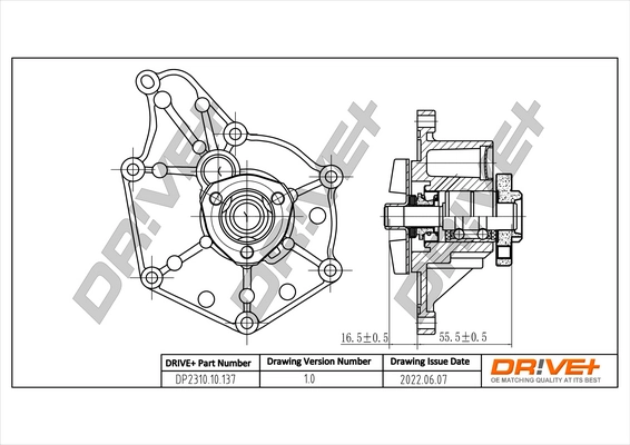 Water Pump, engine cooling DP2310.10.137