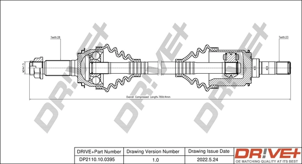 Drive Shaft DP2110.10.0395
