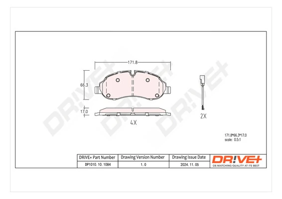 Brake Pad Set, disc brake DP1010.10.1084