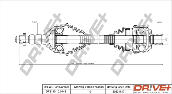 Drive Shaft DP2110.10.0448