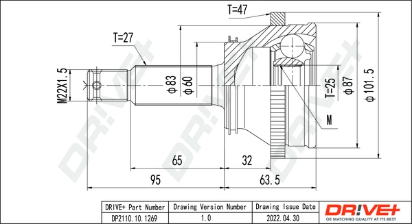 Joint Kit, drive shaft DP2110.10.1269