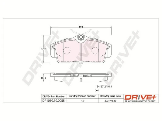 Brake Pad Set, disc brake DP1010.10.0055