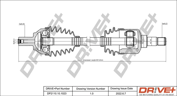 Drive Shaft DP2110.10.1023