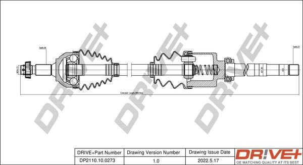 Drive Shaft DP2110.10.0273